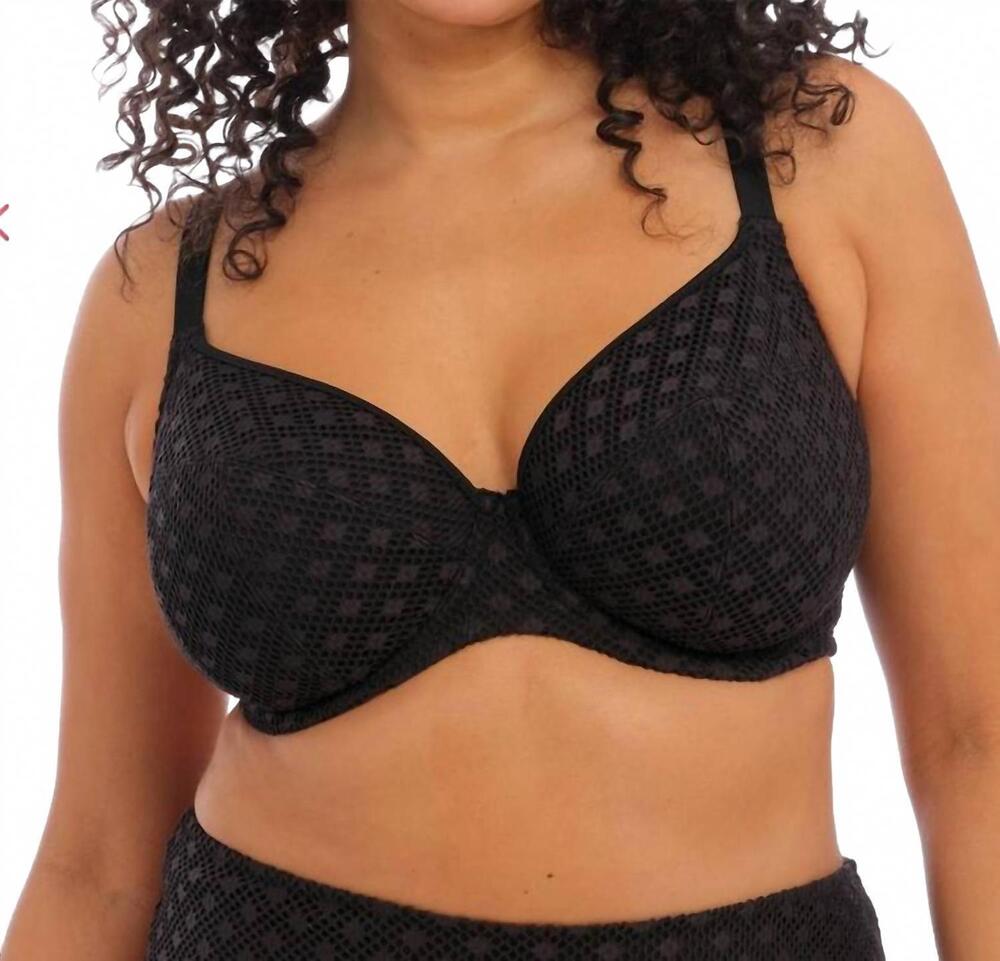 NEW ELOMI bazaruta underwire bikini top in black